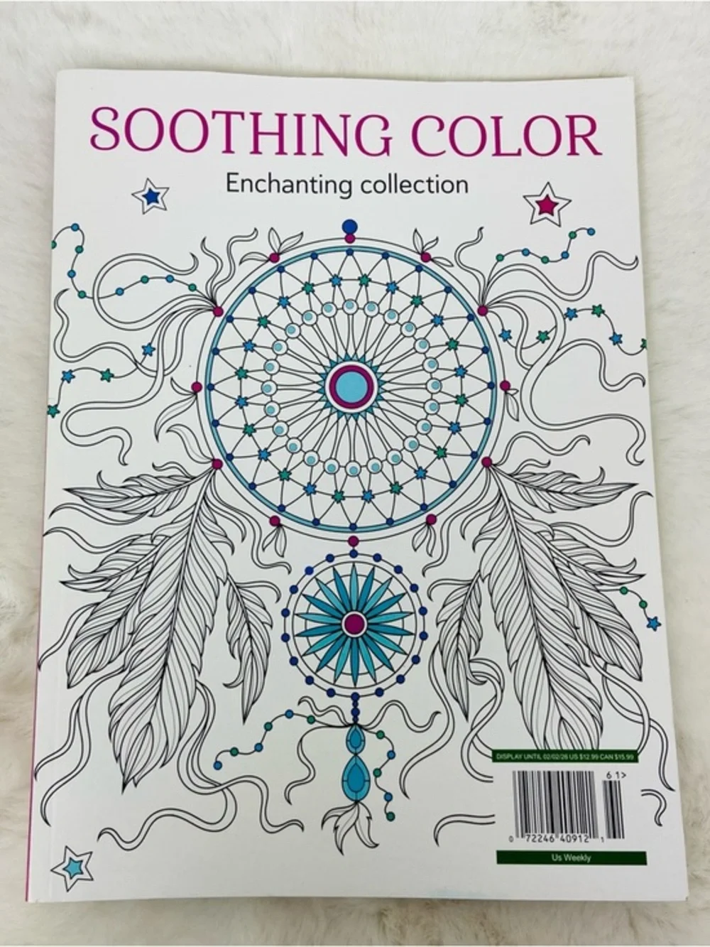 Soothing Color Enchanting Collection Coloring Book dream catcher Teal & Magenta